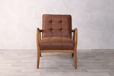 Salisbury Faux Leather Vintage Style Lounge Chair